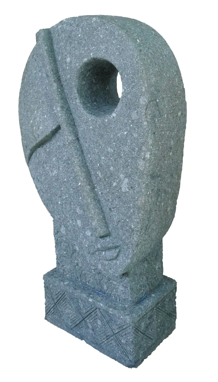  Product image 3 of the product “Abstract head, Left, 120 cm Height, Natural stone (Basanite) ”